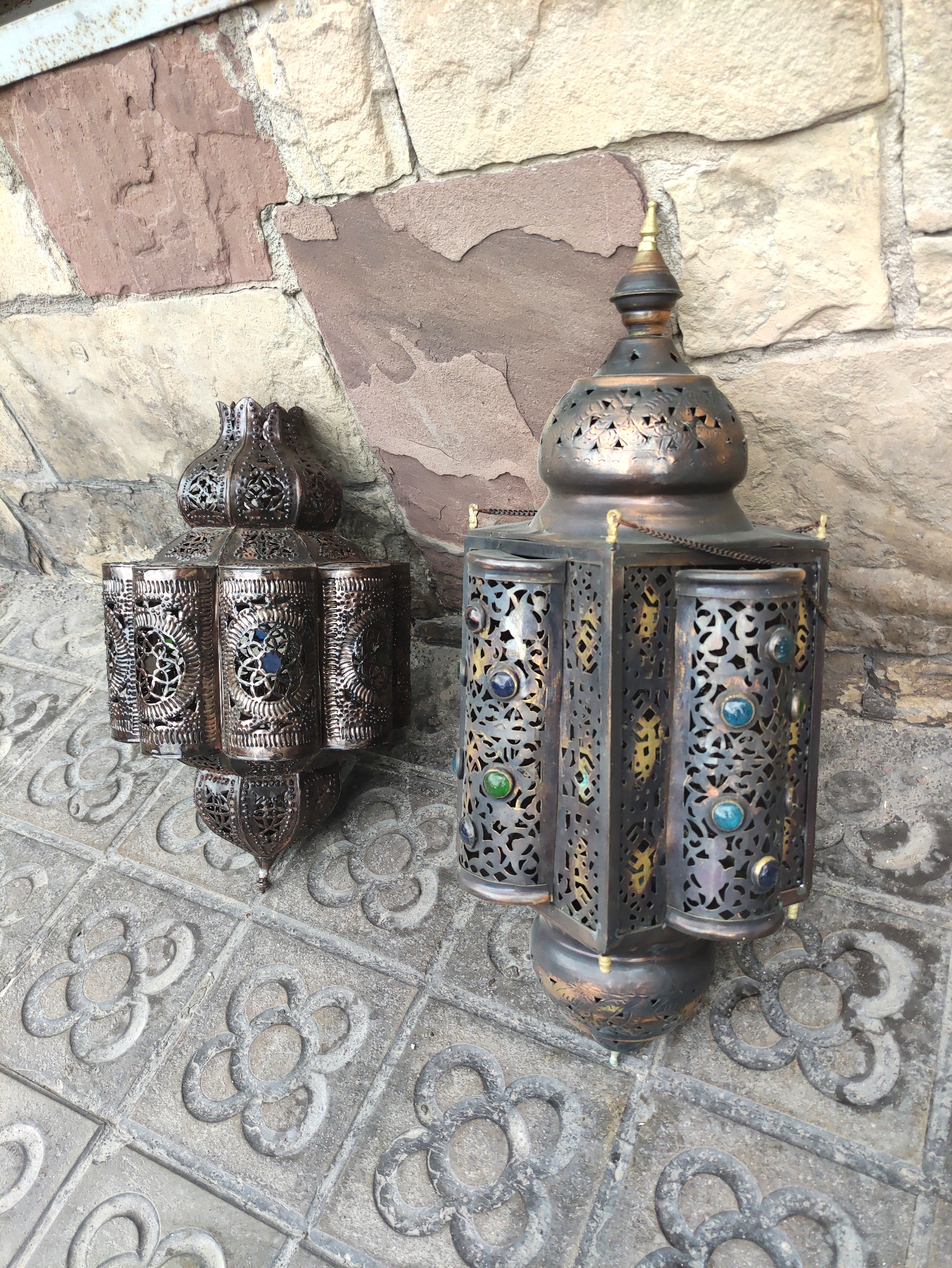 lampara techo arabe africa metcrist 46x27x27 60x28x28 1u